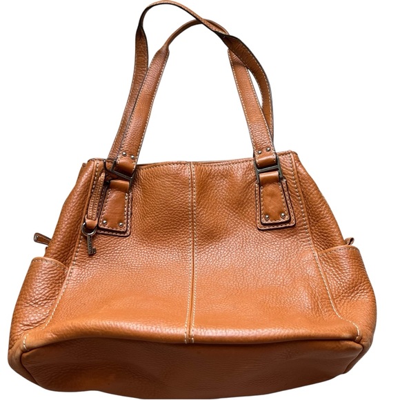 Fossil Large Pebbled Leather Tan Bag Purse 75082 - Picture 1 of 10